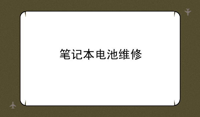 笔记本电池维修