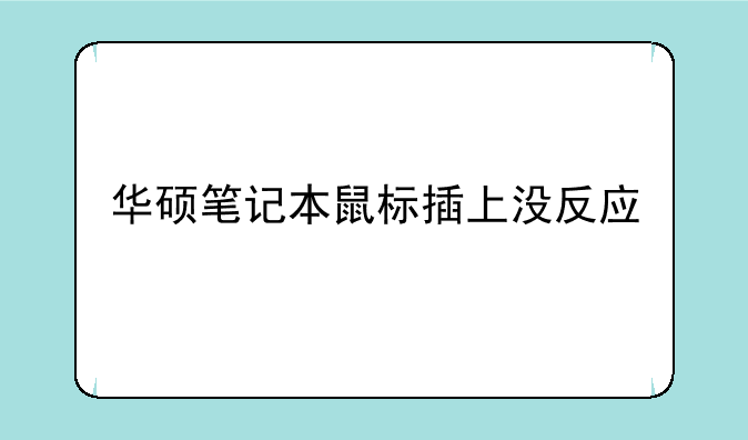 华硕笔记本鼠标插上没反应
