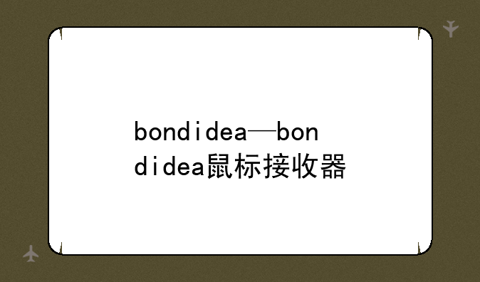 bondidea—bondidea鼠标接收器