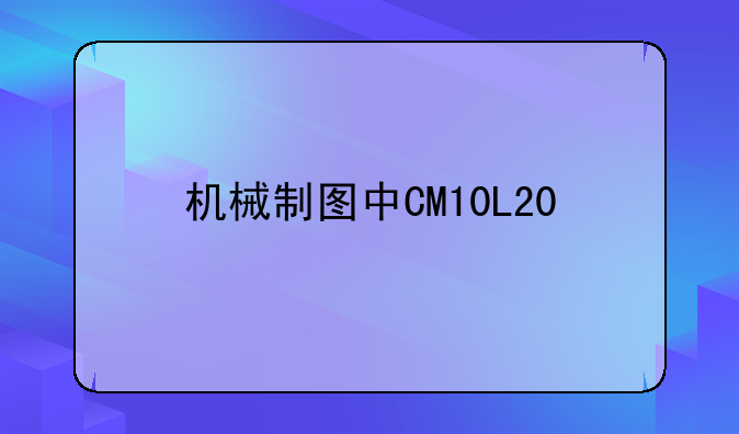 机械制图中CM10L20/16.3GBT4459.5是什么意思啊？