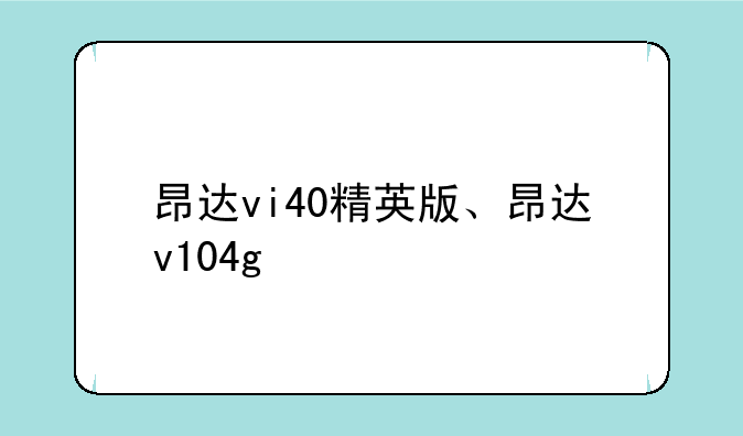 昂达vi40精英版、昂达v104g