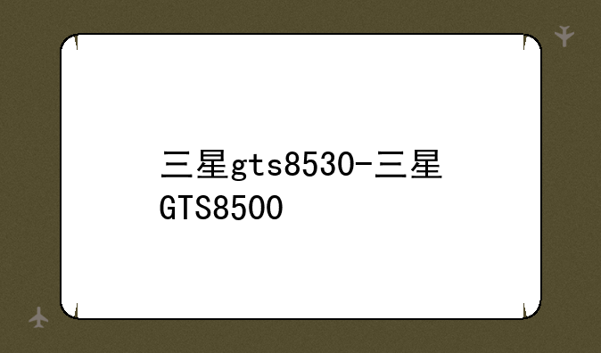 三星gts8530-三星GTS8500