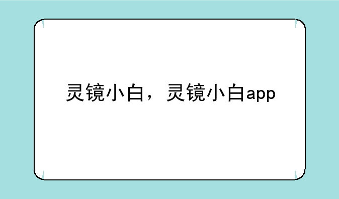 灵镜小白，灵镜小白app