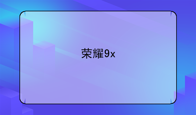 荣耀9x