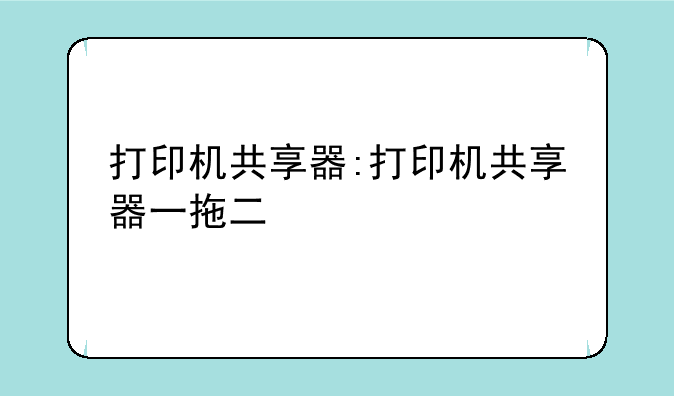 打印机共享器:打印机共享器一拖二