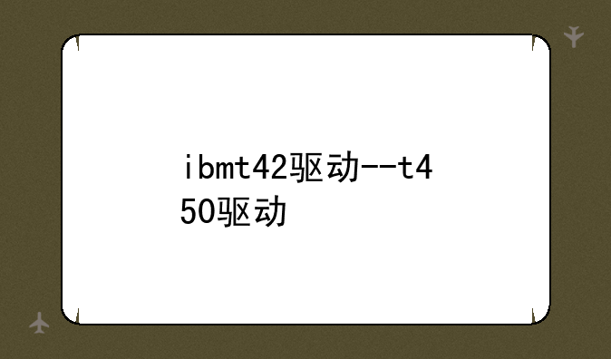 ibmt42驱动--t450驱动